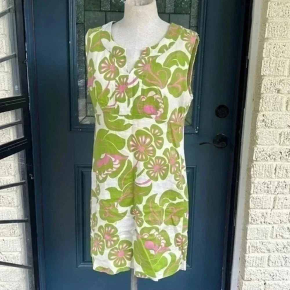 Boden floral printed Lenin dress size 6
